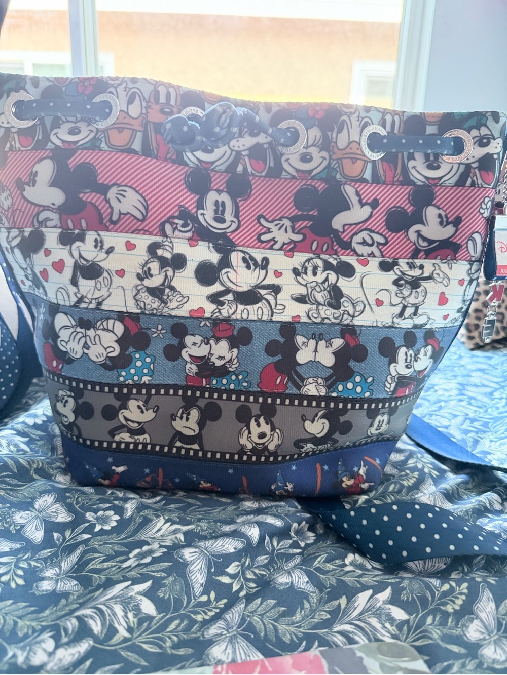 Mickey & Minnie Through the Years Medium Streamline Tote by Harveys.